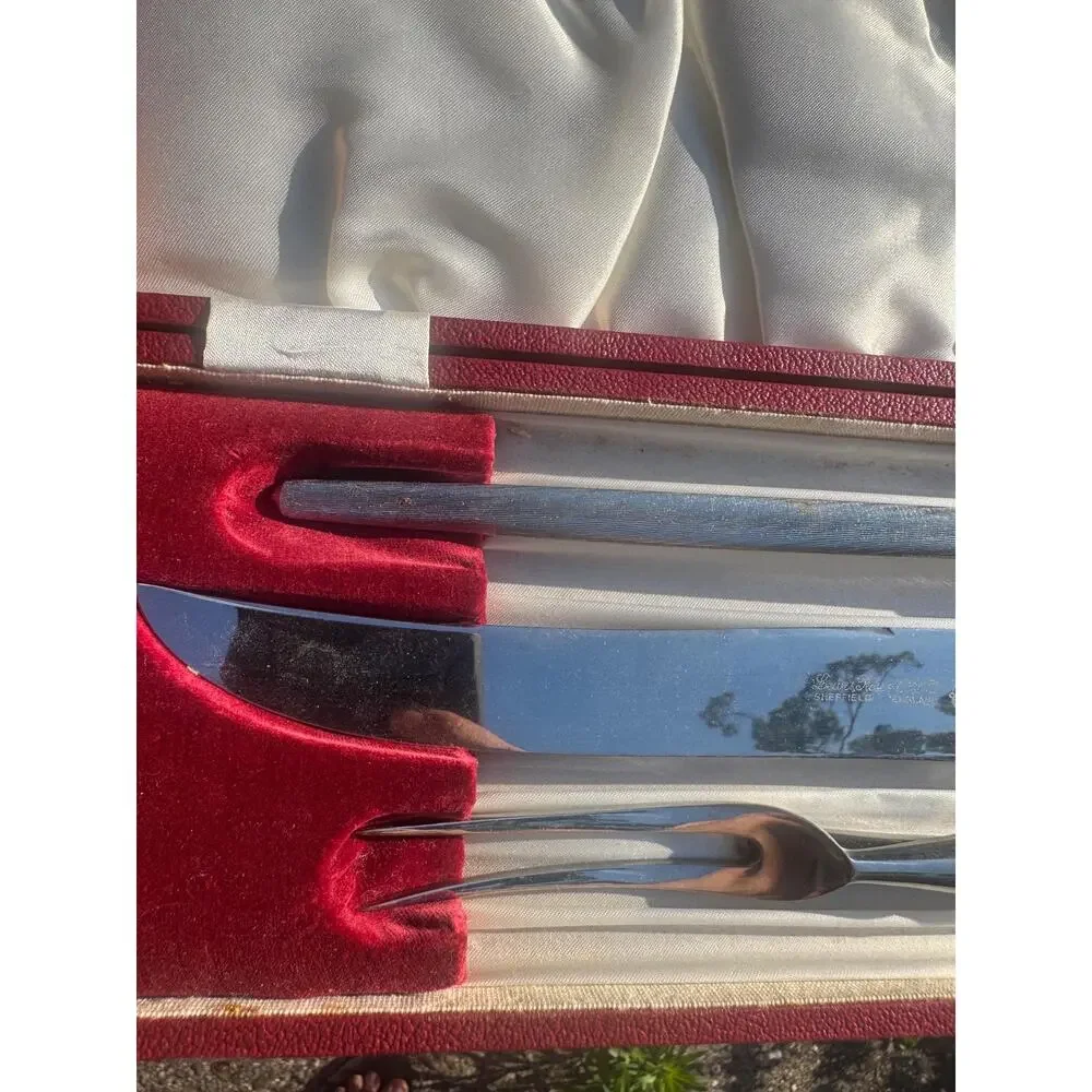 Vintage Sheffield Carving Set